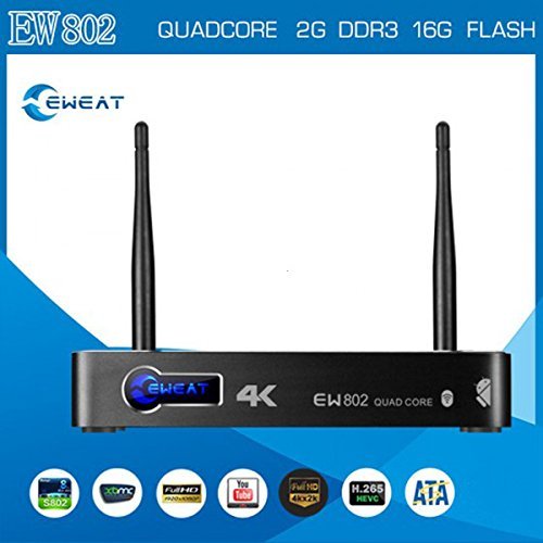 Generic Eweat EW802 TV Box Android 4.4 Quad Core Mali450 2G/16GB 4K 2.4G/5G Wifi SATA XBMC Bluetooth N8
