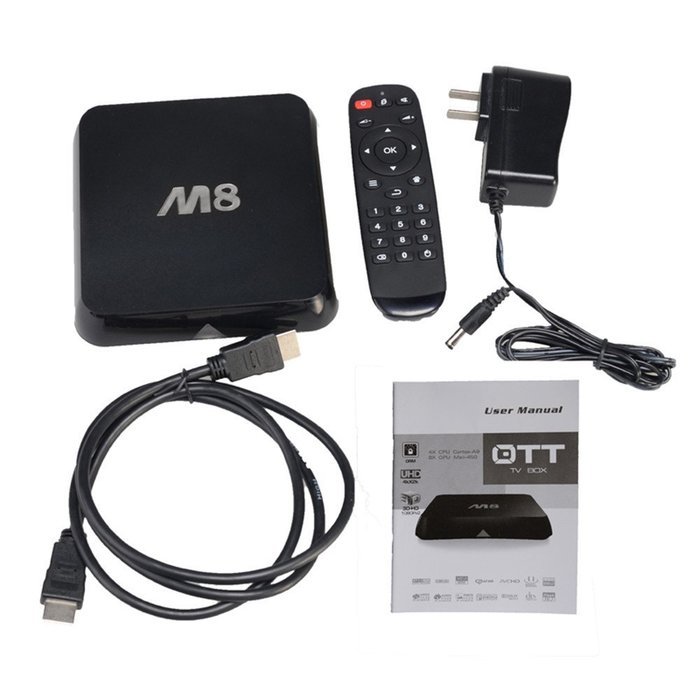 FireAnt&reg; M8 TV Box Android 4.4 2GHz Quad Core Mali450 4K H.265 2G/8GB DOLBY XBMC Miracast Bluetooth Wifi N7