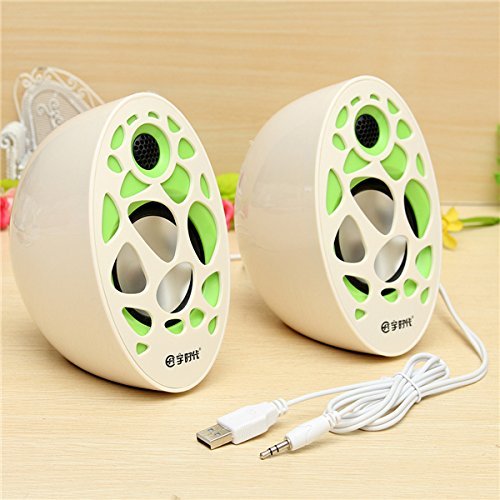 (5048-u) V-20 3.5MM USB SPEAKER MULTIMEDIA MUSIC DIGITAL PLAYER STEREO (USA)
