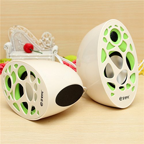 (5048-u) V-20 3.5MM USB SPEAKER MULTIMEDIA MUSIC DIGITAL PLAYER STEREO (USA) N2