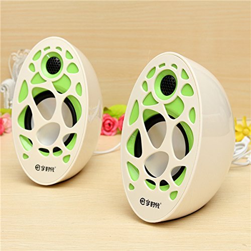 (5048-u) V-20 3.5MM USB SPEAKER MULTIMEDIA MUSIC DIGITAL PLAYER STEREO (USA) N3