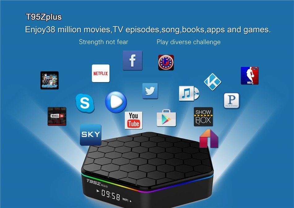 T95Zplus Set Top TV Box Android 6.0 2G/16G S912 Octa-core Chipset 4K HD Dual Band Wifi 2.4G+5G HDMI 2.0 Bluetooth... N5