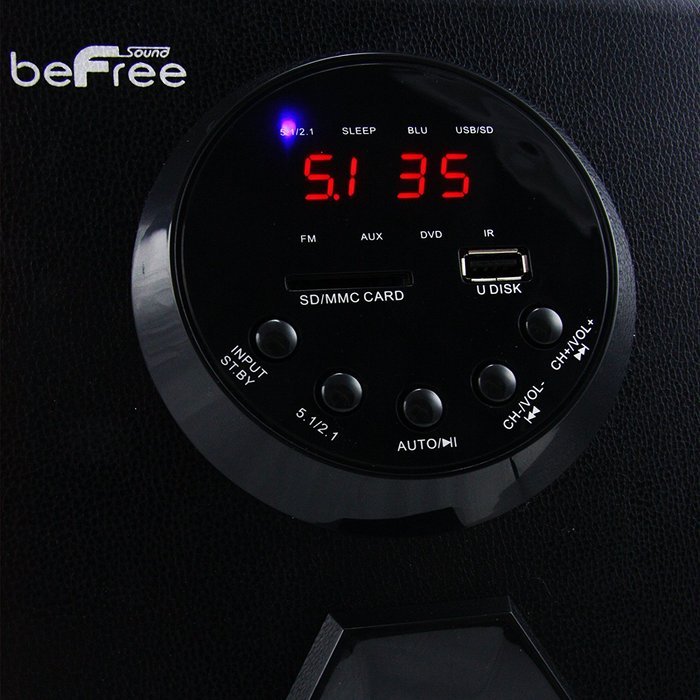 beFree Sound Luxury Home and Office 5.1 Channel Surround Sound Bluetooth Speaker System with 5 Speakers, USB Input... N3