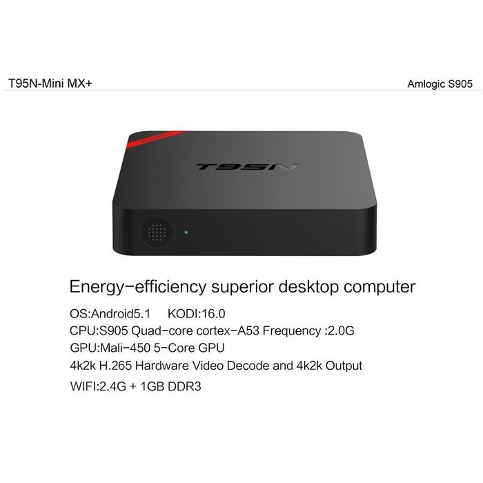 T95 N mini MX+S905 Streaming Media Players Amlogic S905 Smart Android 5.1 TV Box Quad Core 1G/8G 4K Google TV... N2