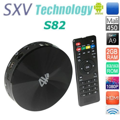 S82 4K Android TV Box Amlogic S802 Android 4.4 2GB 8GB Bluetooth Remote Control RJ45