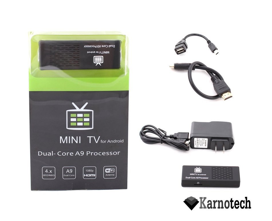Karnotech&reg; Bluetooth MK808B Dual Core Android 4.1 TV BOX Rockchip RK3066 Cortex-A9 Mini PC Smart TV Stick N4