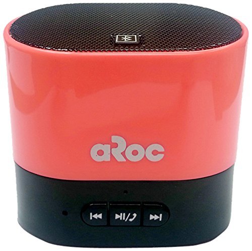 Aroc Electronics BTS-600 RED Bluetooth Portable Speaker and Hands Free Speakerphone, Red