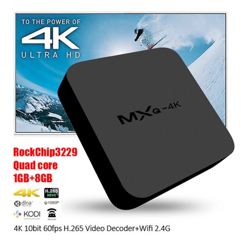 iwish MXQ-4K Smart TV Box RK3229 Quad Core 32bit Android 4.4 1GB/8GB UHD 4K2K 3D USB SD HDMI Mini PC WiFi Miracast... N2