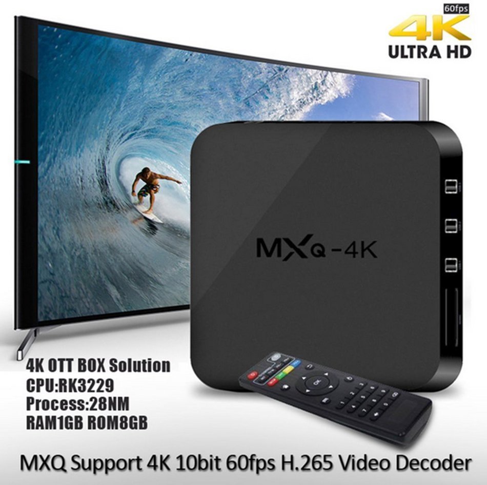 iwish MXQ-4K Smart TV Box RK3229 Quad Core 32bit Android 4.4 1GB/8GB UHD 4K2K 3D USB SD HDMI Mini PC WiFi Miracast... N4