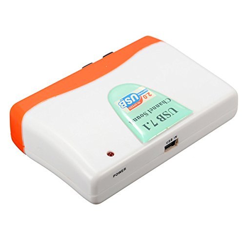 BephaMart 6 Channel CD USB 2.0 External Optical 5.1 7.1 External Audio Sound Card Adapter For Laptop N3