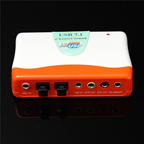 BephaMart 6 Channel CD USB 2.0 External Optical 5.1 7.1 External Audio Sound Card Adapter For Laptop N6