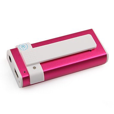 NingB Couple Style Plug-in TF Card Reader MP3 Music Player with LCD Displaying (Rose Red+Blue,2-Pack) N4