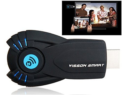 V5II Wireless Display Dongle Wireless Wi-Fi Multimedia Display Dongle with Micro USB (Black)