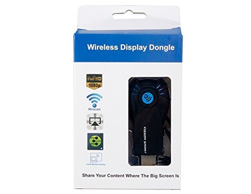 V5II Wireless Display Dongle Wireless Wi-Fi Multimedia Display Dongle with Micro USB (Black) N7