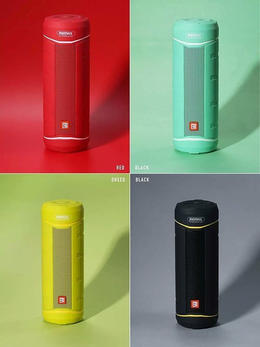 Remax RB-M10 Outdoor Bluetooth Speaker Portable Audio Player Sound Box Bluetooth V4.1 5W2 Speakers Red Color N7
