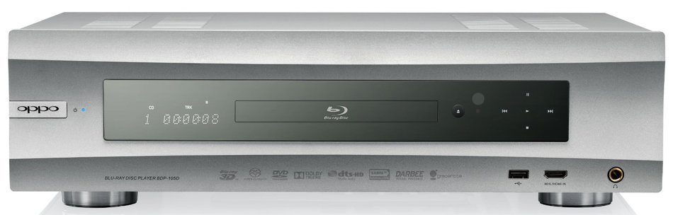 OPPO BDP-105D Universal Audiophile 3D Blu-ray Player Darbee Edition (Silver)