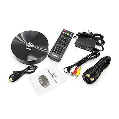 Jesurun S82B Quad-Core 4K Android 4.4 Google TV Player with 2GB DDRIII, 8GB ROM, XBMC, Netflix N3