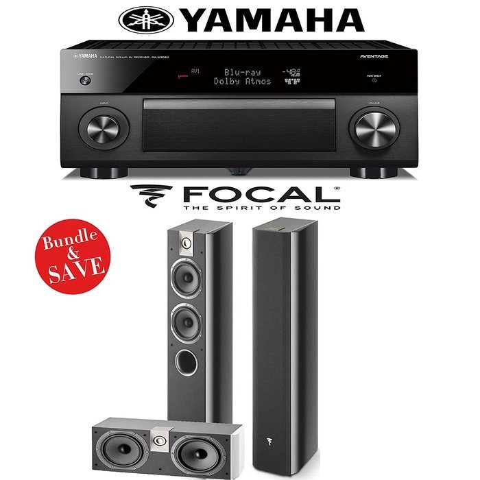 Yamaha RX-A3060BL AVENTAGE 11.2-Channel Network A/V Receiver + Focal Chorus 716 + Focal Chorus CC 700 - 3.0 Home...