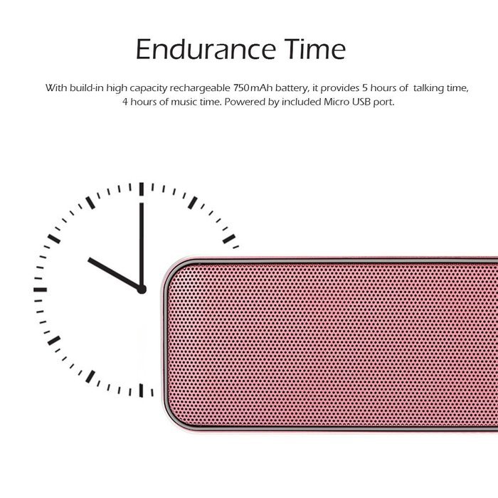 Docooler AEC BT202 Pocket-Sized Outdoor Bluetooth 4.1 Speaker Super Bass Hands-free Calling N6