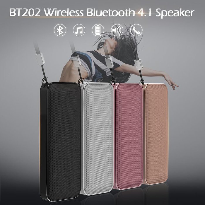 Docooler AEC BT202 Pocket-Sized Outdoor Bluetooth 4.1 Speaker Super Bass Hands-free Calling N7