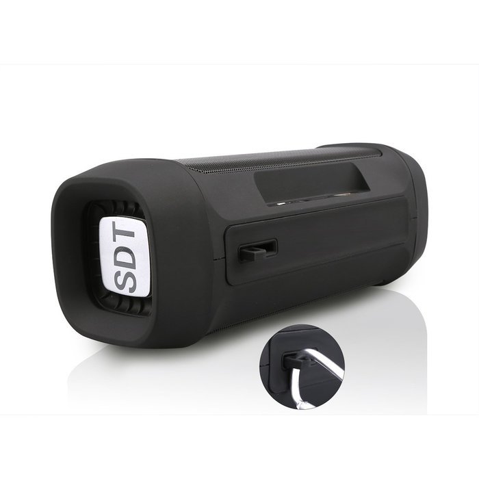 Pomelo Best Wireless Bass Speaker, 6W * 2 Output with 5000mAh Power Bank, Black N3