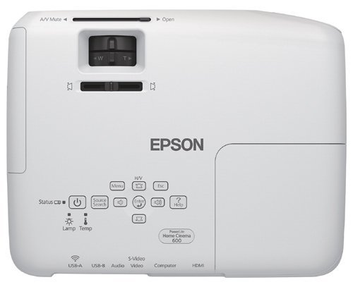 Epson Home Cinema 600 Bright Home Entertainment Projector, HDMI, 3LCD, 3000 Lumens Color and White Brightness,... N2