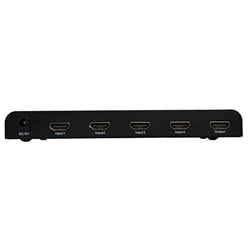 BephaMart 4x1 HDMI Switch HDMI Optical Fiber Coaxial Audio Separator IR Remote Control N5