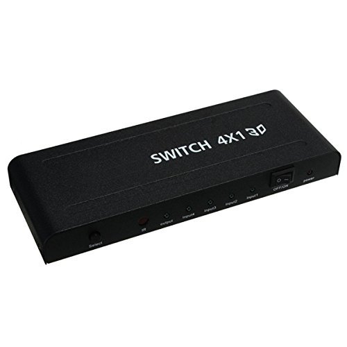 BephaMart 4x1 HDMI Switch HDMI Optical Fiber Coaxial Audio Separator IR Remote Control N8
