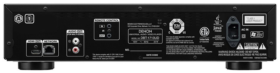 Denon DBT-1713UD 3D Ready Blu-ray disc, DVD, Super Audio CD Player with Networking N2