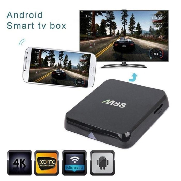 Coper 4K M8S Android 4.4 Smart TV Box S812 Quad Core Fully Loaded KODI + Mini Wireless Keyboard N8