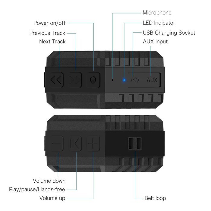 Vtin Bluetooth Shower Speaker, Mini Portable Wireless Speakers 5W with IPX4 Waterproof 7 Hours Playtime for Android... N3