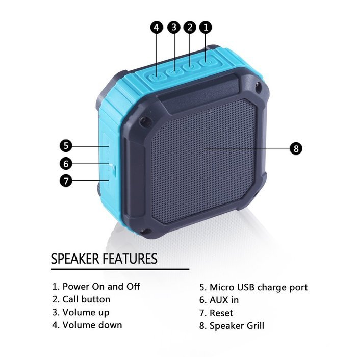 Soundmy Portable Wireless Bluetooth Speaker with NFC waterproof dustproof and Shockproof for Indoor&Outdoor 3W... N2