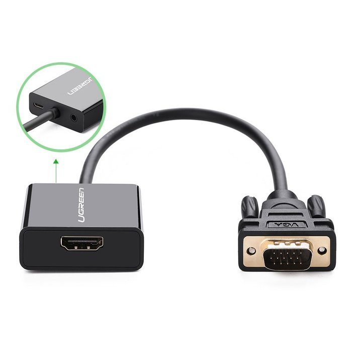 HDMI to VGA, Ugreen Active HDMI Female to VGA Male Adapter Converter with 3.5mm Audio Jack for TV Stick,Raspberry...