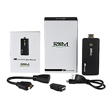Rikomagic MK802 IIIS Dual-Core Android 4.2 Mini PC Google TV Player Bluetooth (1GB RAM 8GB ROM) N4