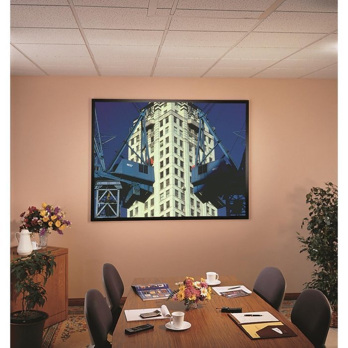 Clarion Pearl White Fixed Frame Projection Screen Viewing Area: 161" diagonal N3