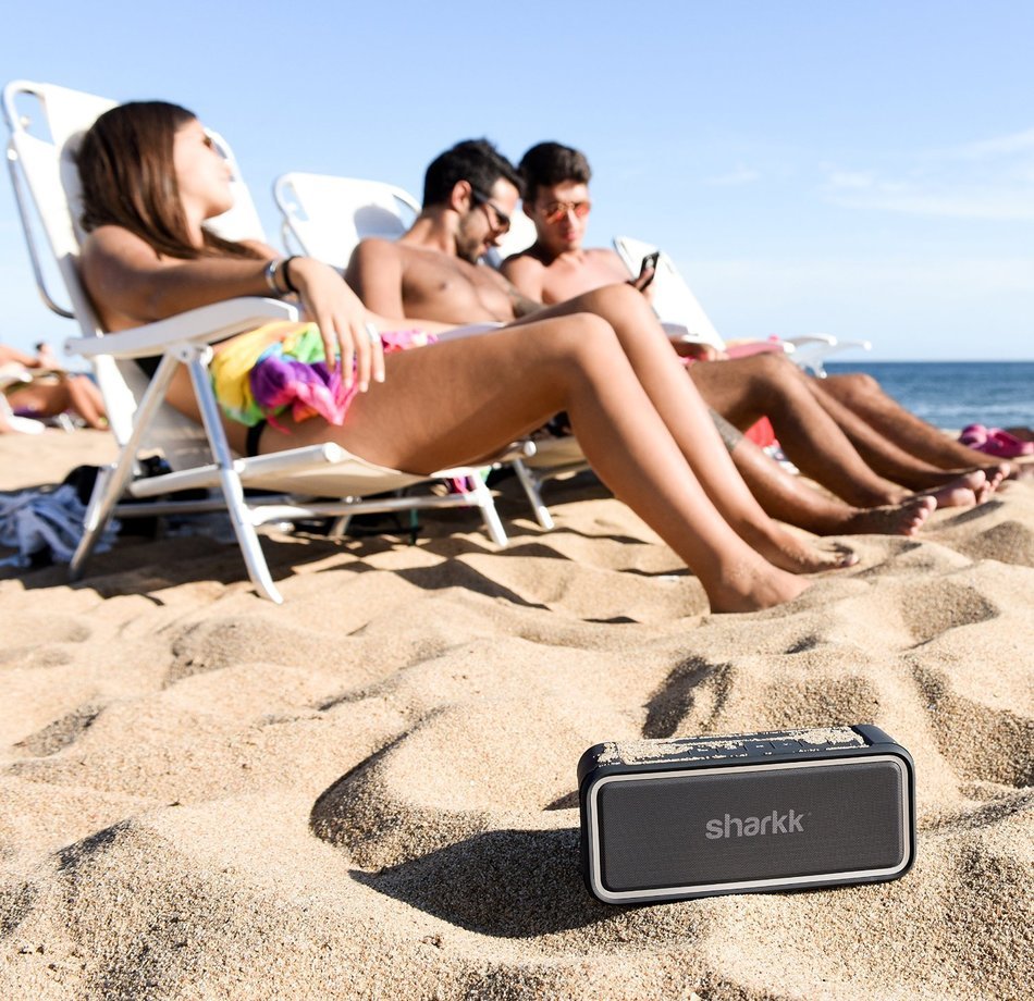 SHARKK MAKO Bluetooth Speaker 20W IP67 Waterproof Speaker with Maxbass Technology and 4400mAh Battery Power Bank... N4