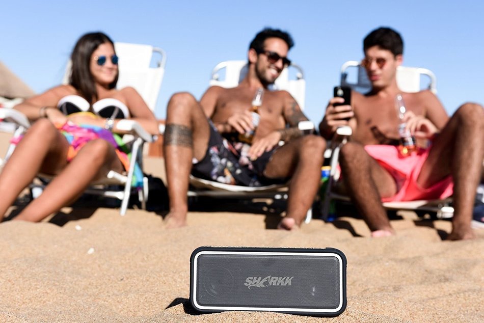 SHARKK MAKO Bluetooth Speaker 20W IP67 Waterproof Speaker with Maxbass Technology and 4400mAh Battery Power Bank... N8