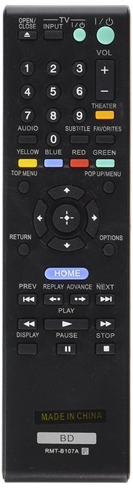 Generic Replacement Blu-ray Disc Player Bd Remote Control for Sony Rmt-b104c Rmt-b104p Bdp-s185 Bdp-s190 Bdp-s270...