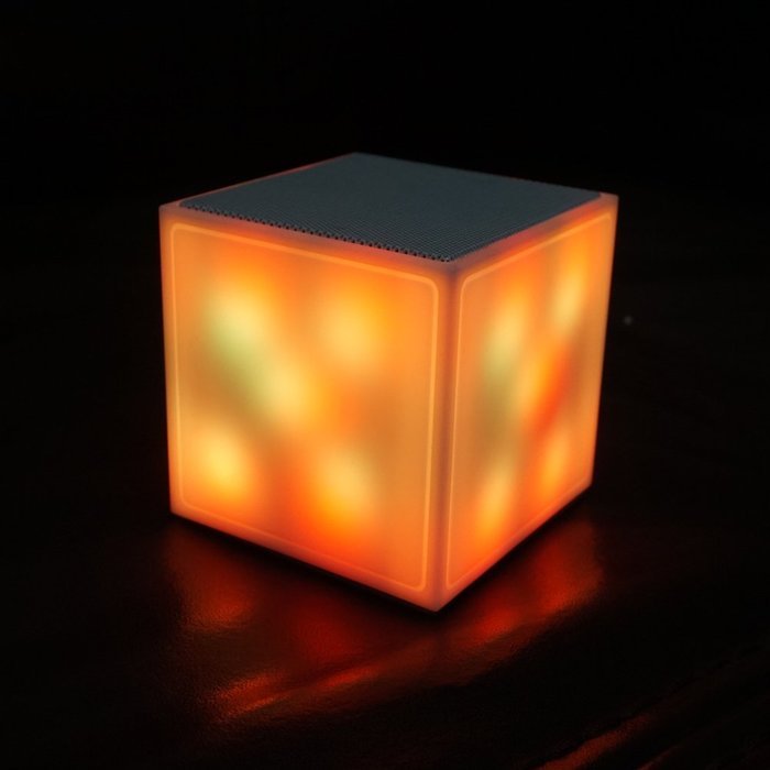 FIRST Cube Music Flash Bluetooth Speaker Stereo Surround Sound Different LED Light Color Changing SpeakerCube... N5