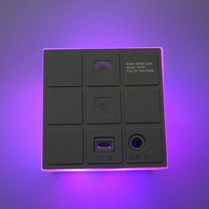 FIRST Cube Music Flash Bluetooth Speaker Stereo Surround Sound Different LED Light Color Changing SpeakerCube... N7