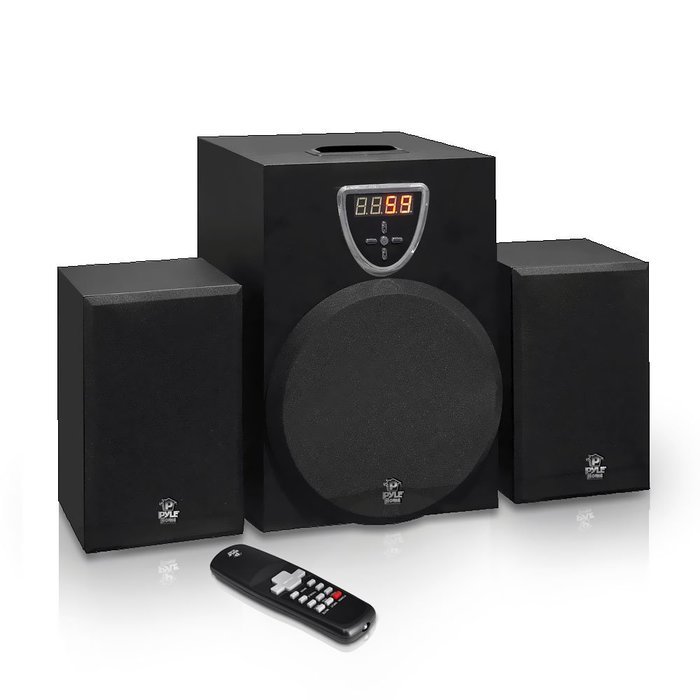 Pyle 2.1 Channel Home Theater Stereo Speaker System for TVs, Laptops, Computers or MP3 Players - Equipped with...