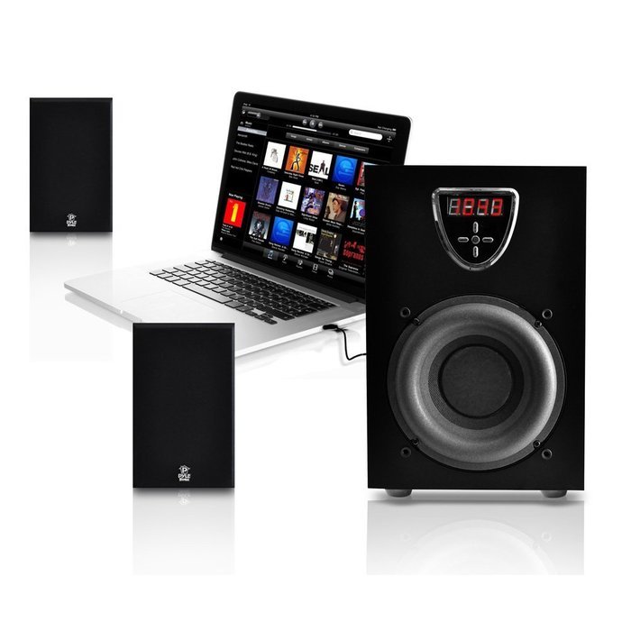 Pyle 2.1 Channel Home Theater Stereo Speaker System for TVs, Laptops, Computers or MP3 Players - Equipped with... N5