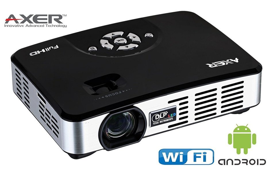 Portable Palm HD LED Projector FHD-4400A W/ Android & WiFi