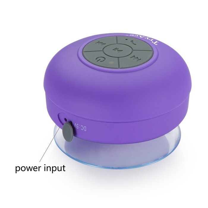 TryAceWireless Bluetooth Waterproof Shower Speaker Bluetooth 3.0 Car Handsfree Speakerphone built in Mic Control... N39