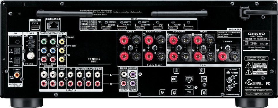 Onkyo TX-NR545 7.2-Channel Network A/V Receiver + Klipsch HDT-600 Home Theater System + Monster - Platinum XP... N3