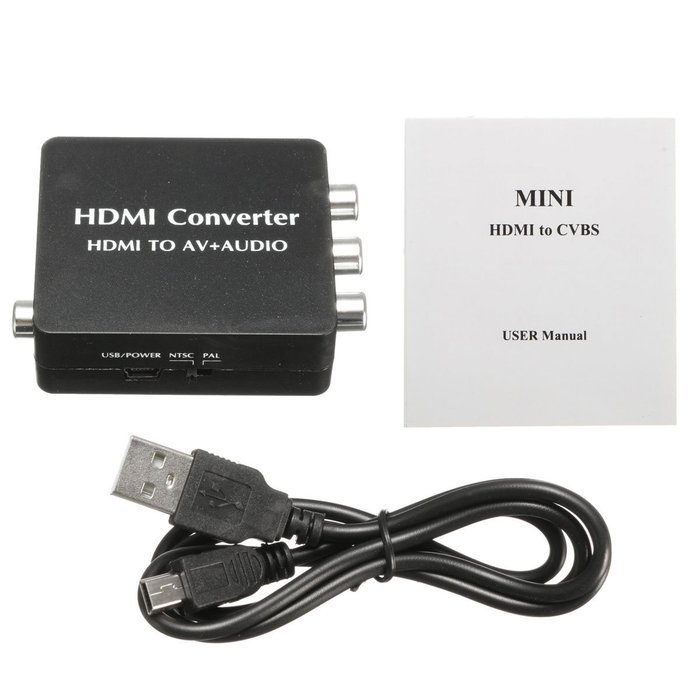 BephaMart HDMI 1.3 to RCA Audio Video AV CVBS Converter Composite Adapter For PS3 PC HDTV LCD N6