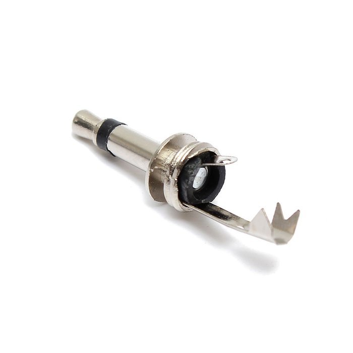 BephaMart 1Pcs 3.5mm Mono Male Headset Plug Jack Audio Adaptor Connectors Solder Black