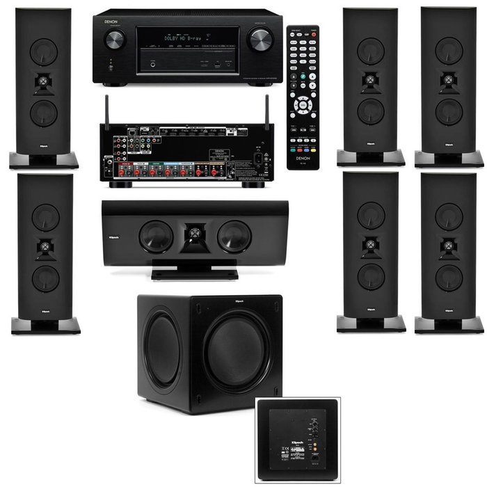 Klipsch Gallery G-16 7.1 Home Theater System-SW-115-Denon AVR-X2100W 7.2