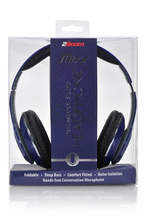2BOOM MIXX Professional Over Ear Studio Foldable Digital Stereo Bass Wired Headphone Red N7