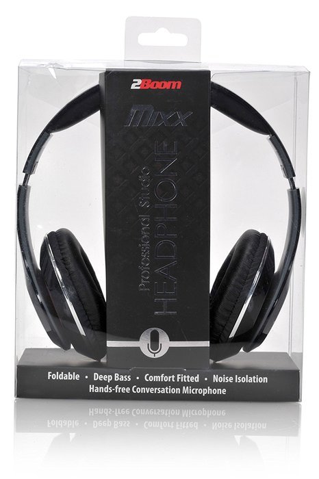 2BOOM MIXX Professional Over Ear Studio Foldable Digital Stereo Bass Wired Headphone Red N13
